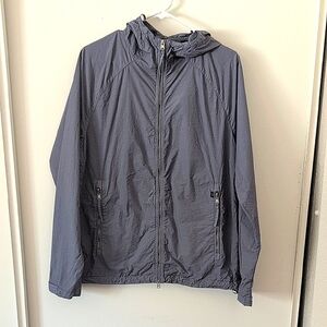 AllSaints Mens Medium Amerson Jacket Windbreaker Gray Lightweight Outdoors
